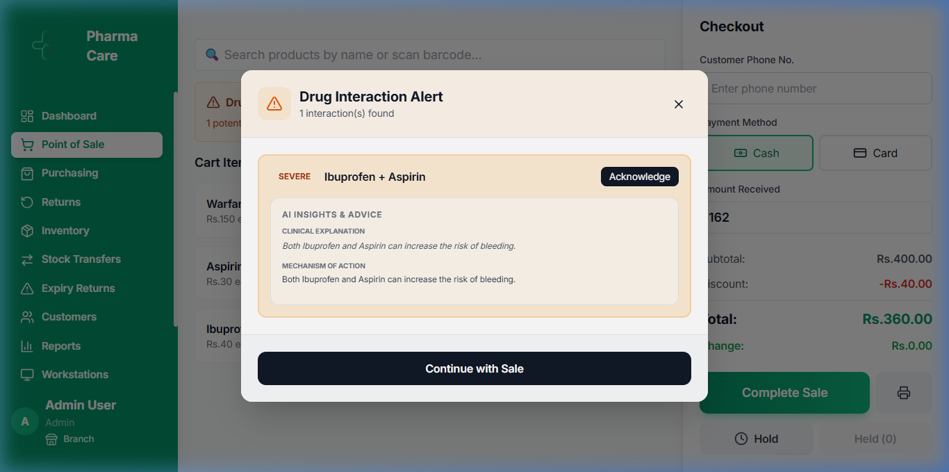 Clinical Warning POS